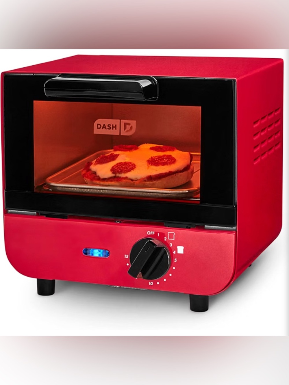 Dash mini toaster oven - red